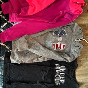 Under Armour Pink, Gray, and Black Apparel Trio